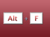 Alt + F keyboard shortcut