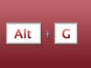 Alt + G shortcut key